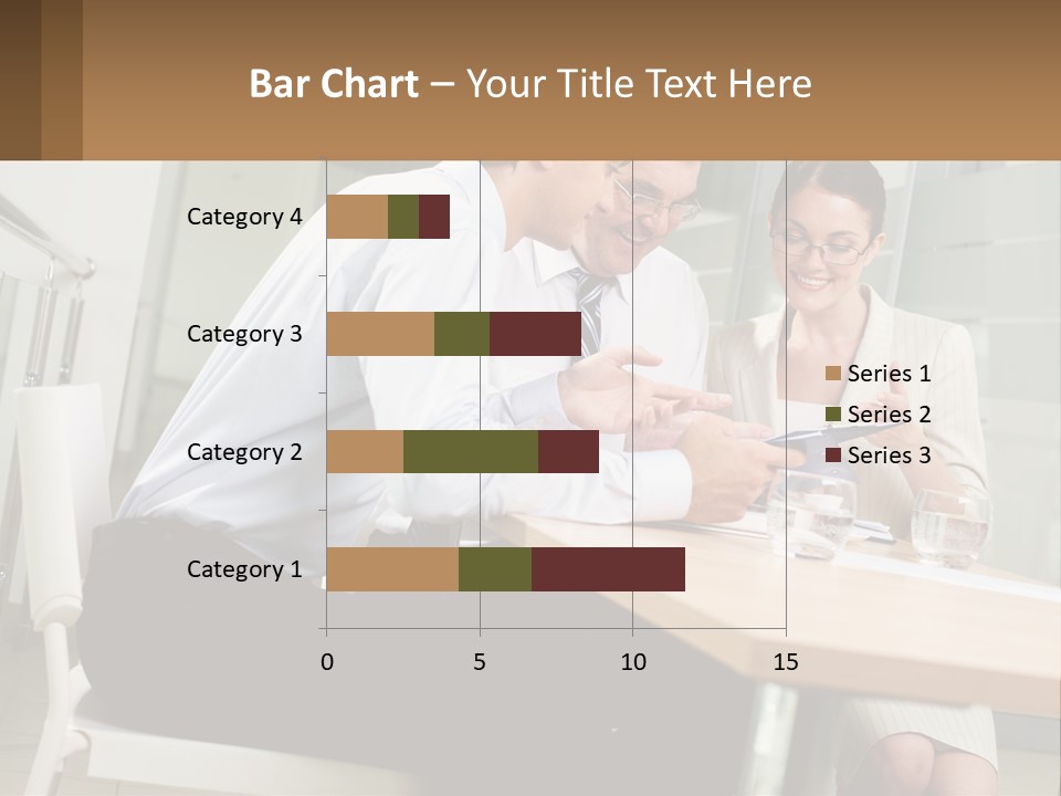 A Man And Woman Sitting At A Table With A Tablet PowerPoint Template