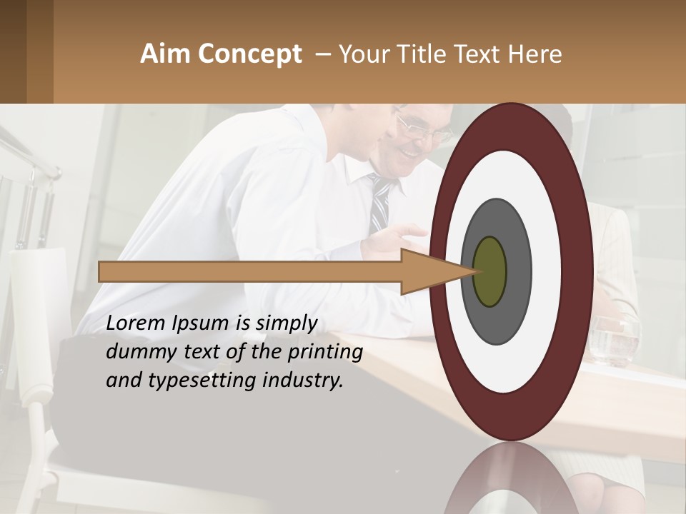 A Man And Woman Sitting At A Table With A Tablet PowerPoint Template