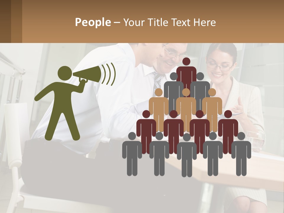 A Man And Woman Sitting At A Table With A Tablet PowerPoint Template