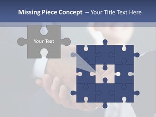 Two Men Shaking Hands In Front Of A Group Of People PowerPoint Template