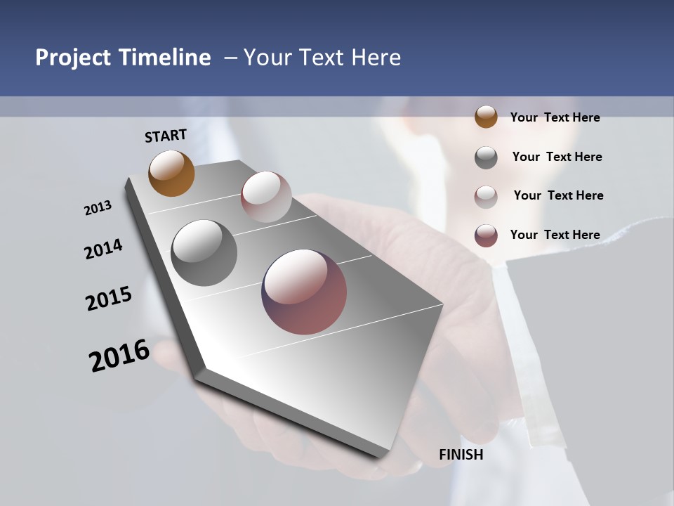 Two Men Shaking Hands In Front Of A Group Of People PowerPoint Template