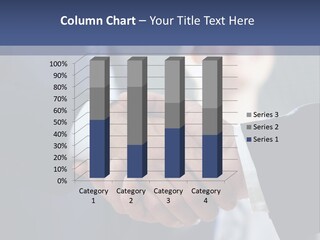 Two Men Shaking Hands In Front Of A Group Of People PowerPoint Template