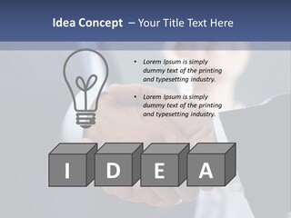 Two Men Shaking Hands In Front Of A Group Of People PowerPoint Template