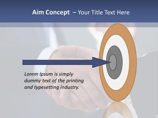 Two Men Shaking Hands In Front Of A Group Of People PowerPoint Template