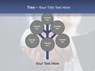 Two Men Shaking Hands In Front Of A Group Of People PowerPoint Template