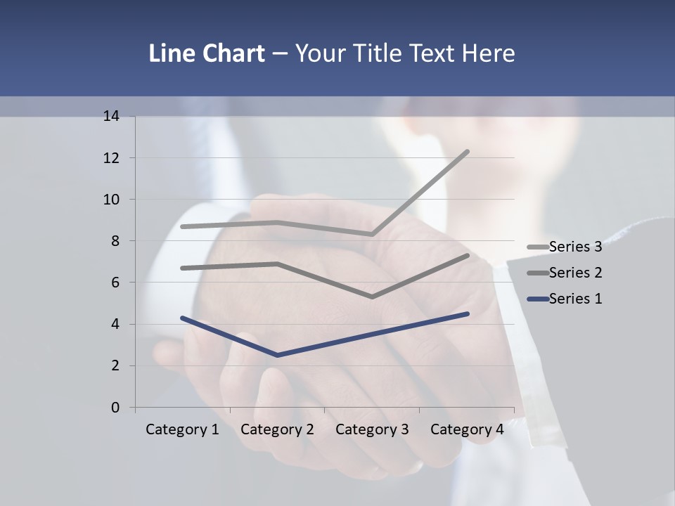 Two Men Shaking Hands In Front Of A Group Of People PowerPoint Template