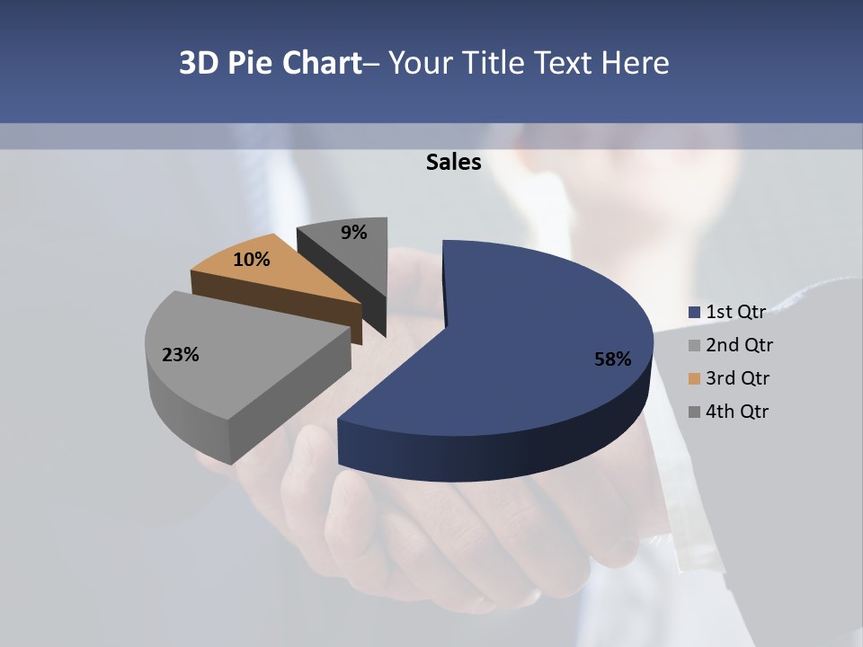 Two Men Shaking Hands In Front Of A Group Of People PowerPoint Template