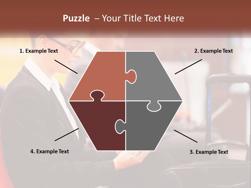 A Woman Sitting In A Chair Using A Tablet Computer PowerPoint Template