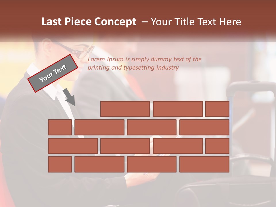 A Woman Sitting In A Chair Using A Tablet Computer PowerPoint Template