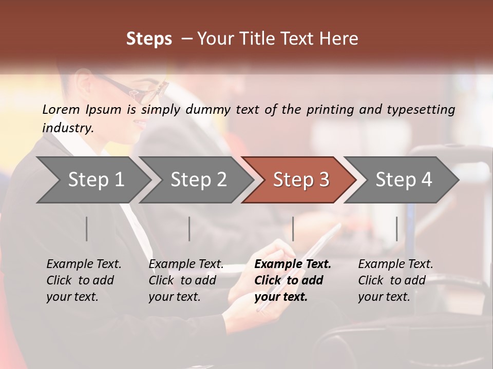 A Woman Sitting In A Chair Using A Tablet Computer PowerPoint Template