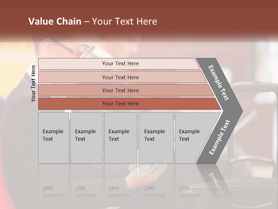 A Woman Sitting In A Chair Using A Tablet Computer PowerPoint Template