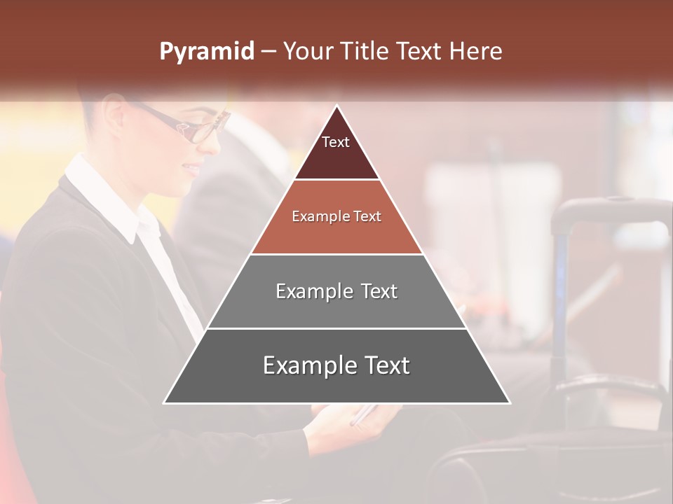 A Woman Sitting In A Chair Using A Tablet Computer PowerPoint Template