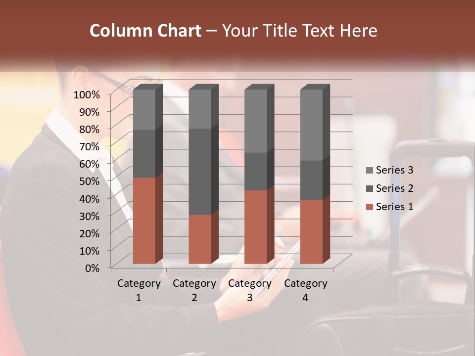 A Woman Sitting In A Chair Using A Tablet Computer PowerPoint Template