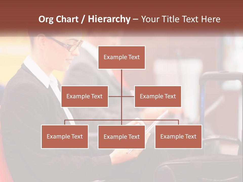 A Woman Sitting In A Chair Using A Tablet Computer PowerPoint Template