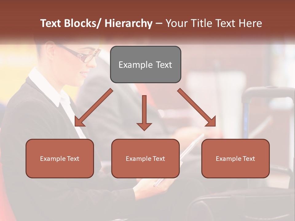 A Woman Sitting In A Chair Using A Tablet Computer PowerPoint Template