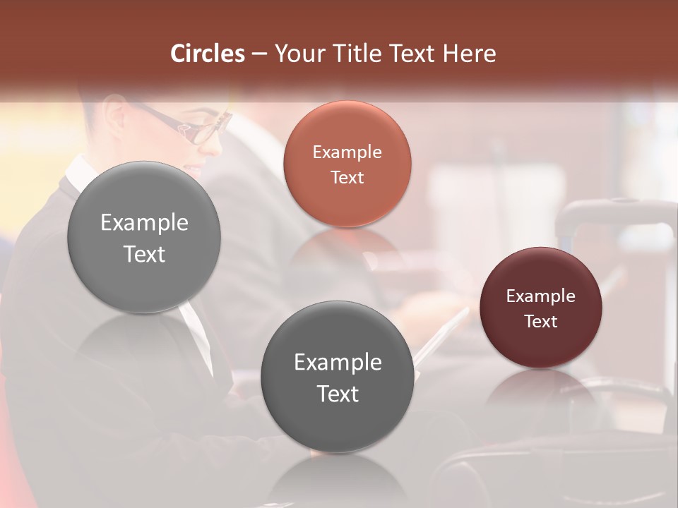 A Woman Sitting In A Chair Using A Tablet Computer PowerPoint Template