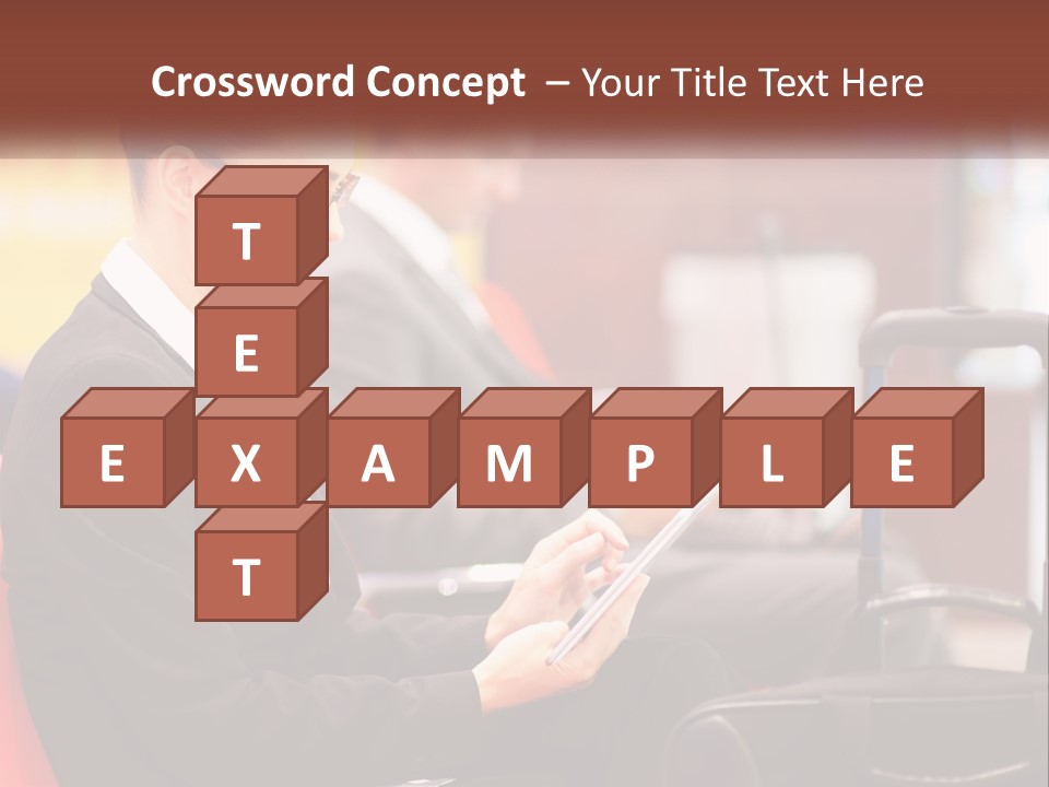 A Woman Sitting In A Chair Using A Tablet Computer PowerPoint Template