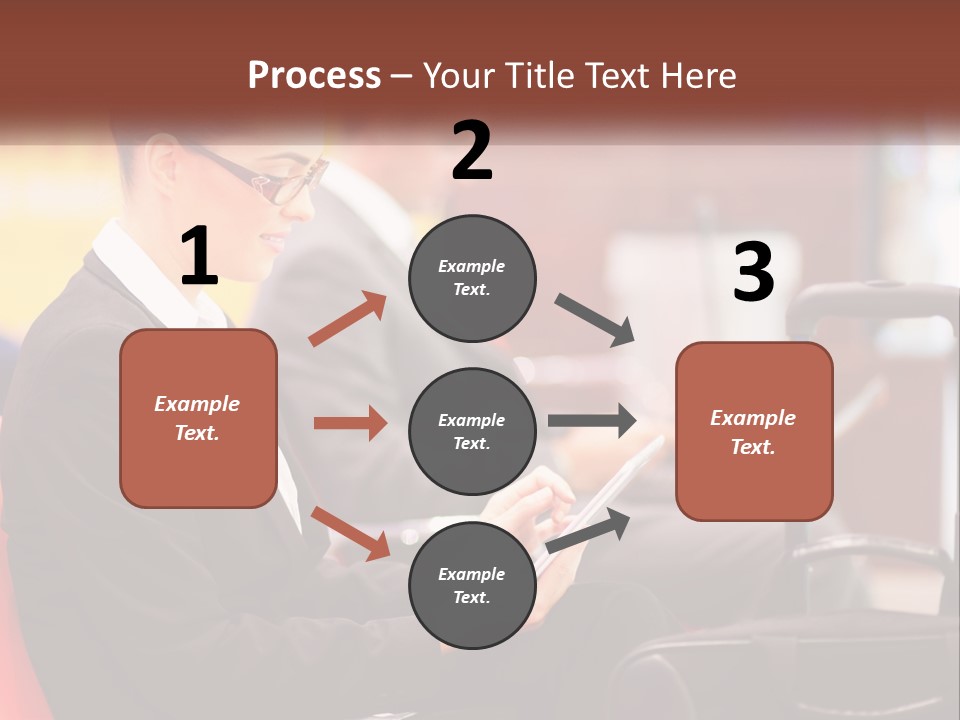 A Woman Sitting In A Chair Using A Tablet Computer PowerPoint Template