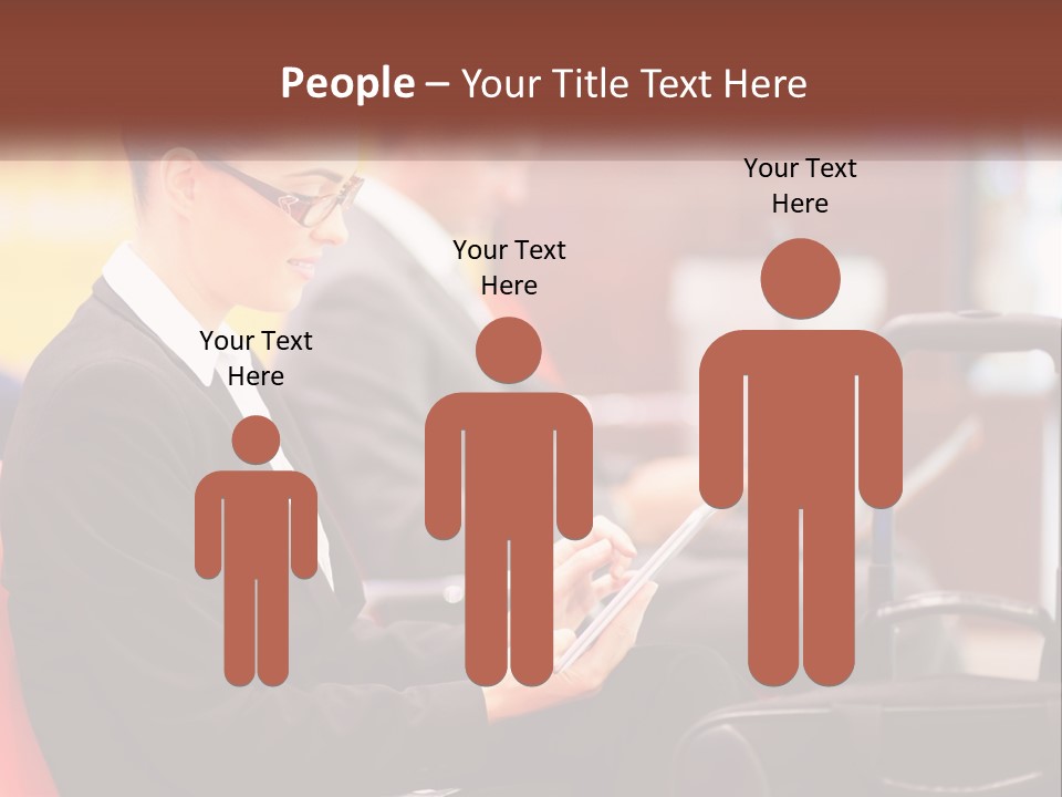 A Woman Sitting In A Chair Using A Tablet Computer PowerPoint Template