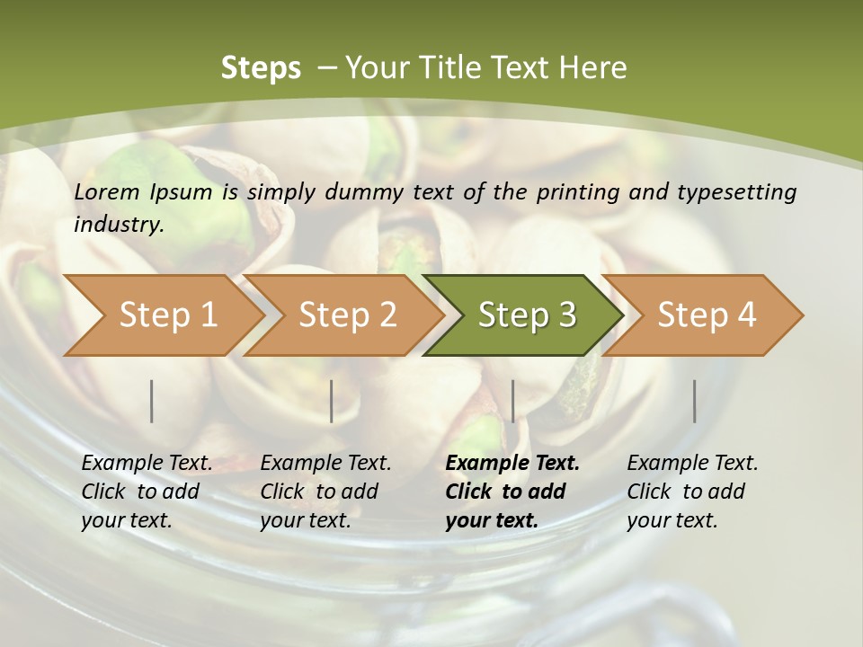 A Glass Jar Filled With Pistachios On Top Of A Table PowerPoint Template