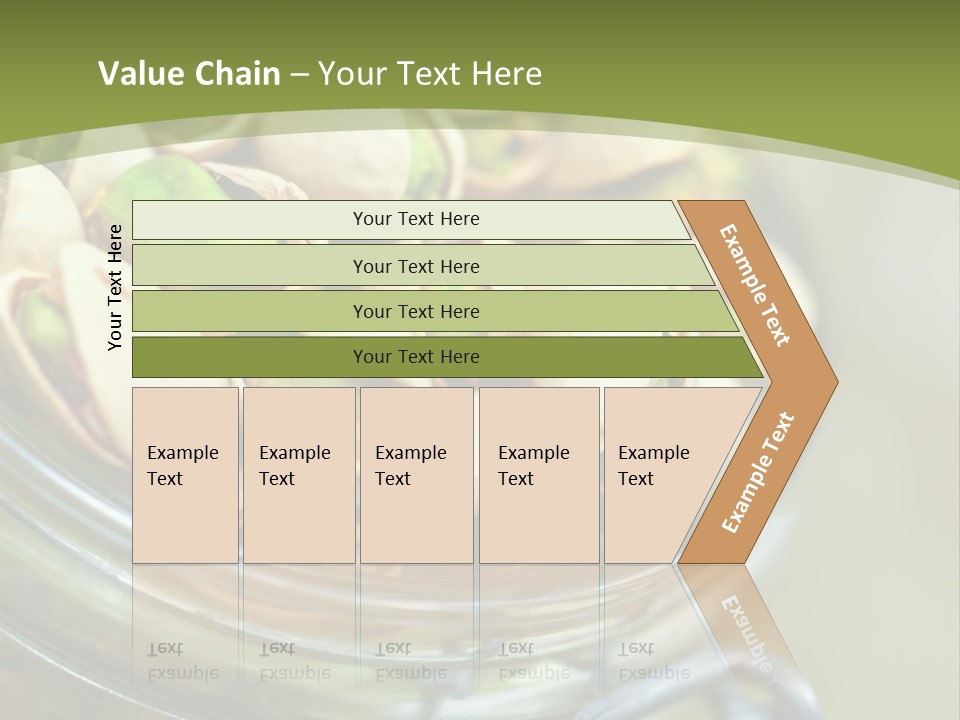 A Glass Jar Filled With Pistachios On Top Of A Table PowerPoint Template