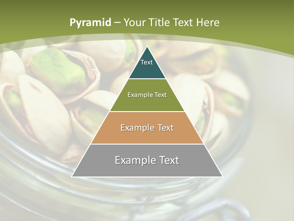 A Glass Jar Filled With Pistachios On Top Of A Table PowerPoint Template
