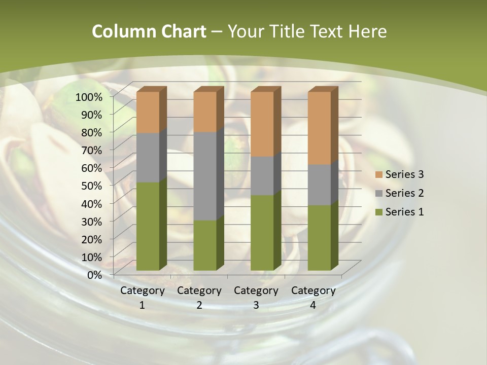 A Glass Jar Filled With Pistachios On Top Of A Table PowerPoint Template