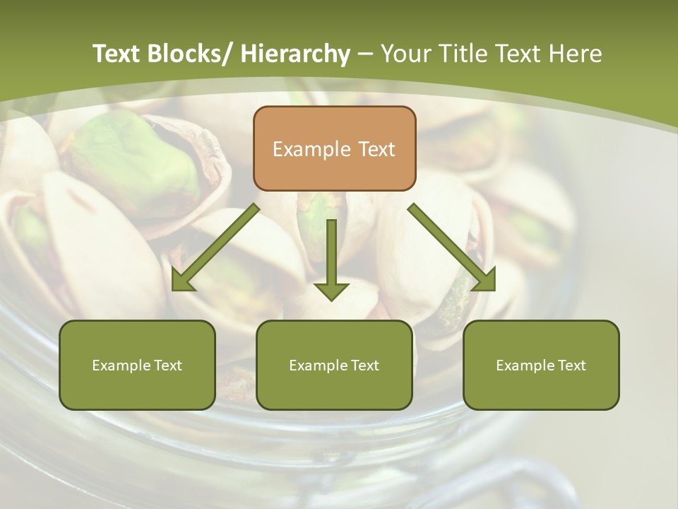 A Glass Jar Filled With Pistachios On Top Of A Table PowerPoint Template