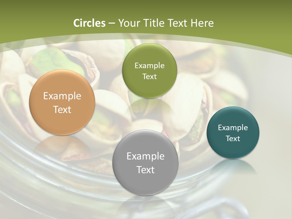 A Glass Jar Filled With Pistachios On Top Of A Table PowerPoint Template