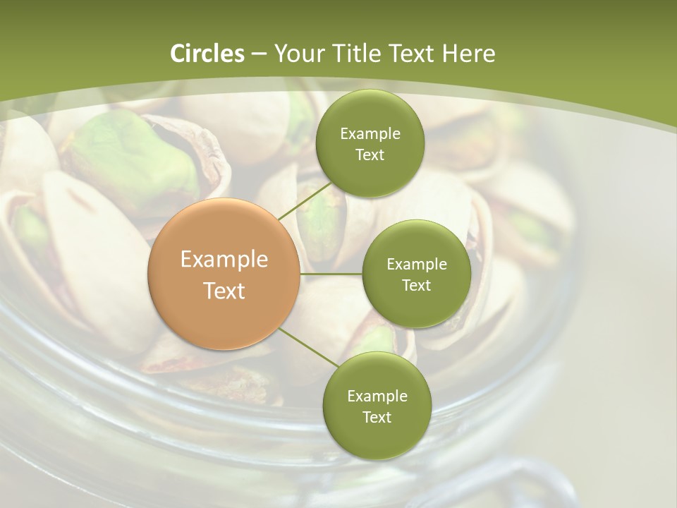 A Glass Jar Filled With Pistachios On Top Of A Table PowerPoint Template