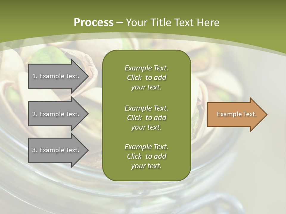 A Glass Jar Filled With Pistachios On Top Of A Table PowerPoint Template