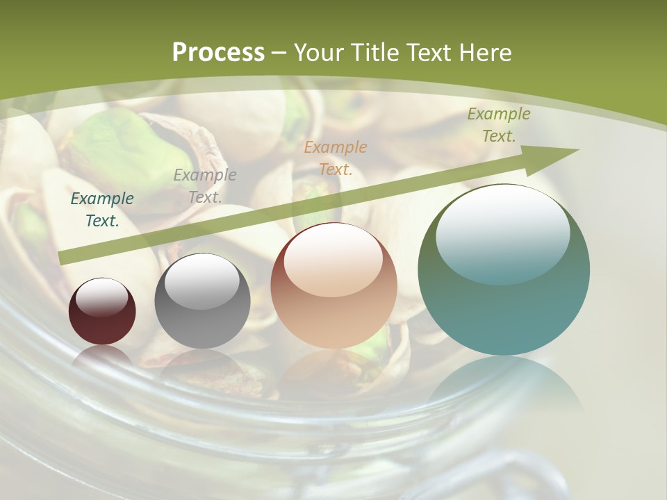 A Glass Jar Filled With Pistachios On Top Of A Table PowerPoint Template