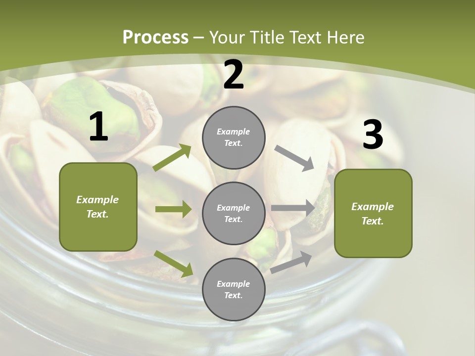 A Glass Jar Filled With Pistachios On Top Of A Table PowerPoint Template
