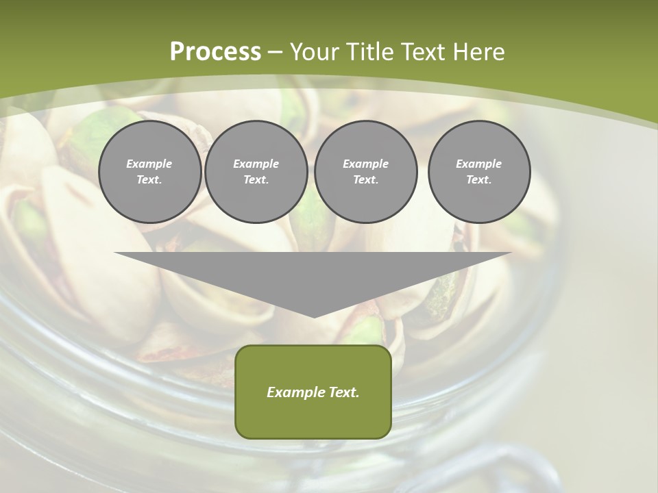 A Glass Jar Filled With Pistachios On Top Of A Table PowerPoint Template