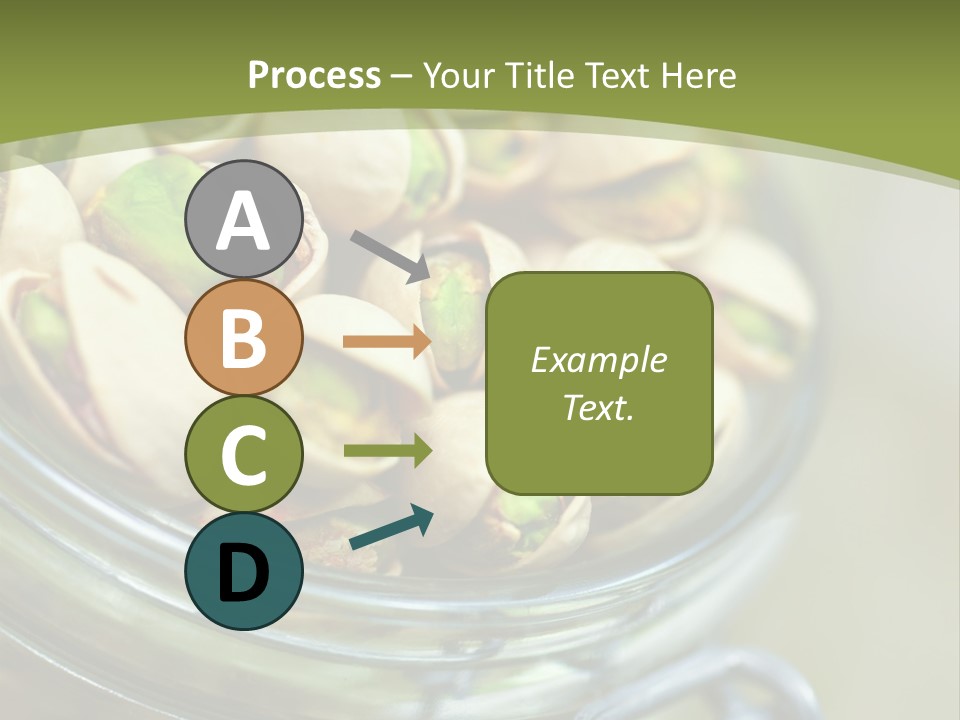 A Glass Jar Filled With Pistachios On Top Of A Table PowerPoint Template