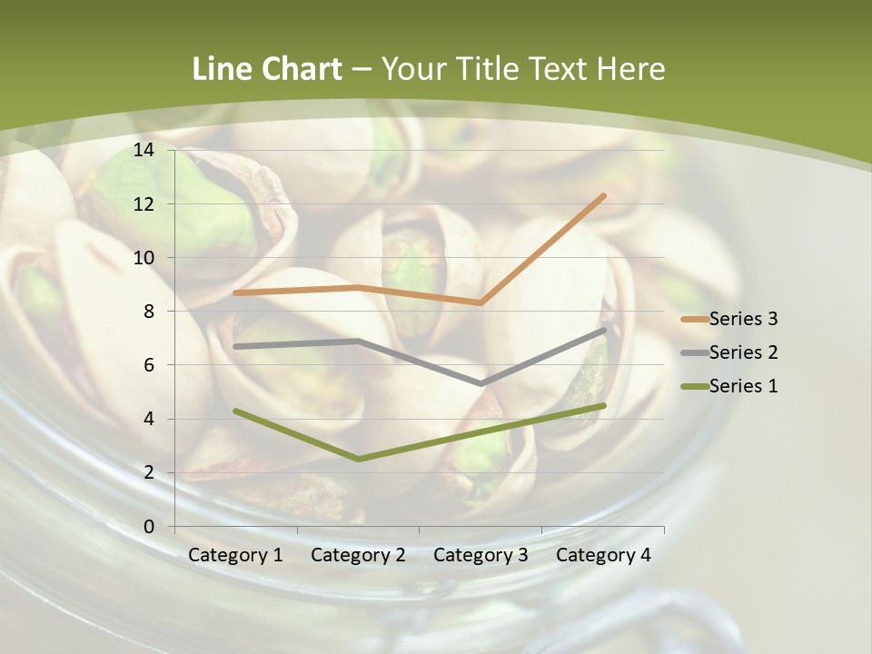 A Glass Jar Filled With Pistachios On Top Of A Table PowerPoint Template