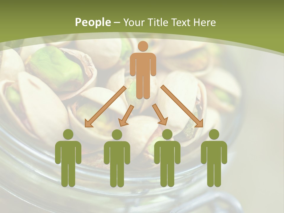 A Glass Jar Filled With Pistachios On Top Of A Table PowerPoint Template