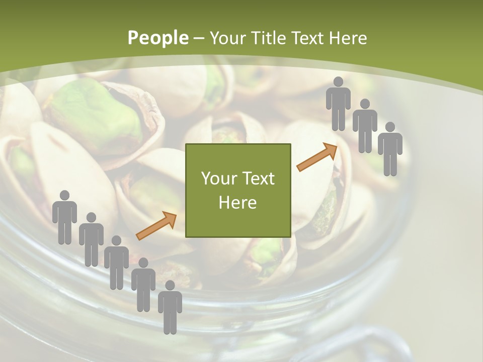 A Glass Jar Filled With Pistachios On Top Of A Table PowerPoint Template