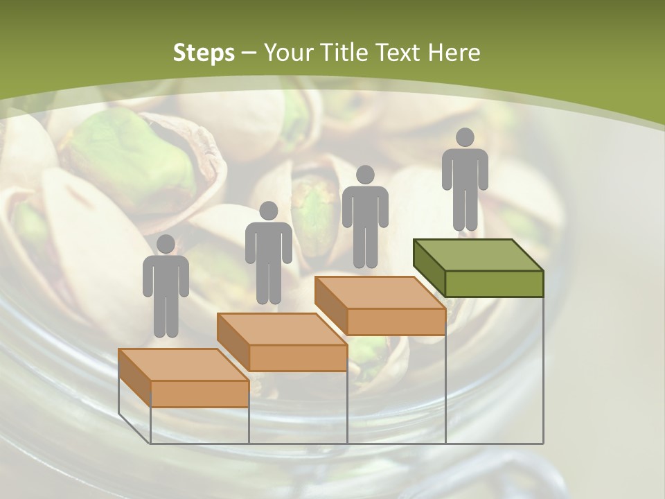 A Glass Jar Filled With Pistachios On Top Of A Table PowerPoint Template
