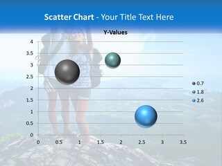 A Couple Of People Standing On Top Of A Mountain PowerPoint Template