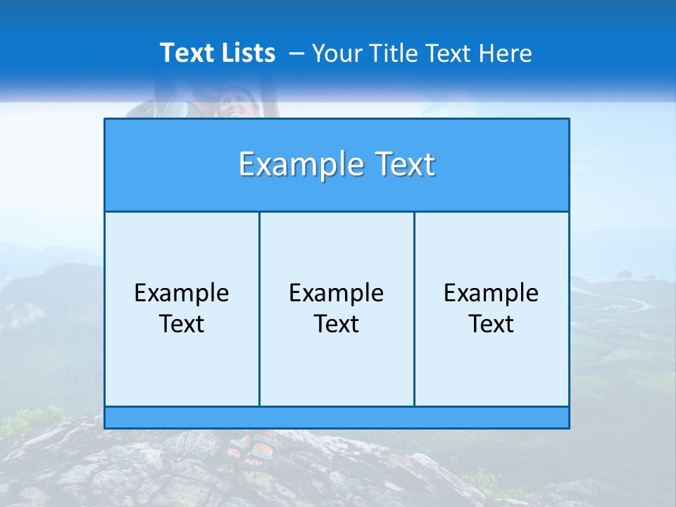 A Couple Of People Standing On Top Of A Mountain PowerPoint Template