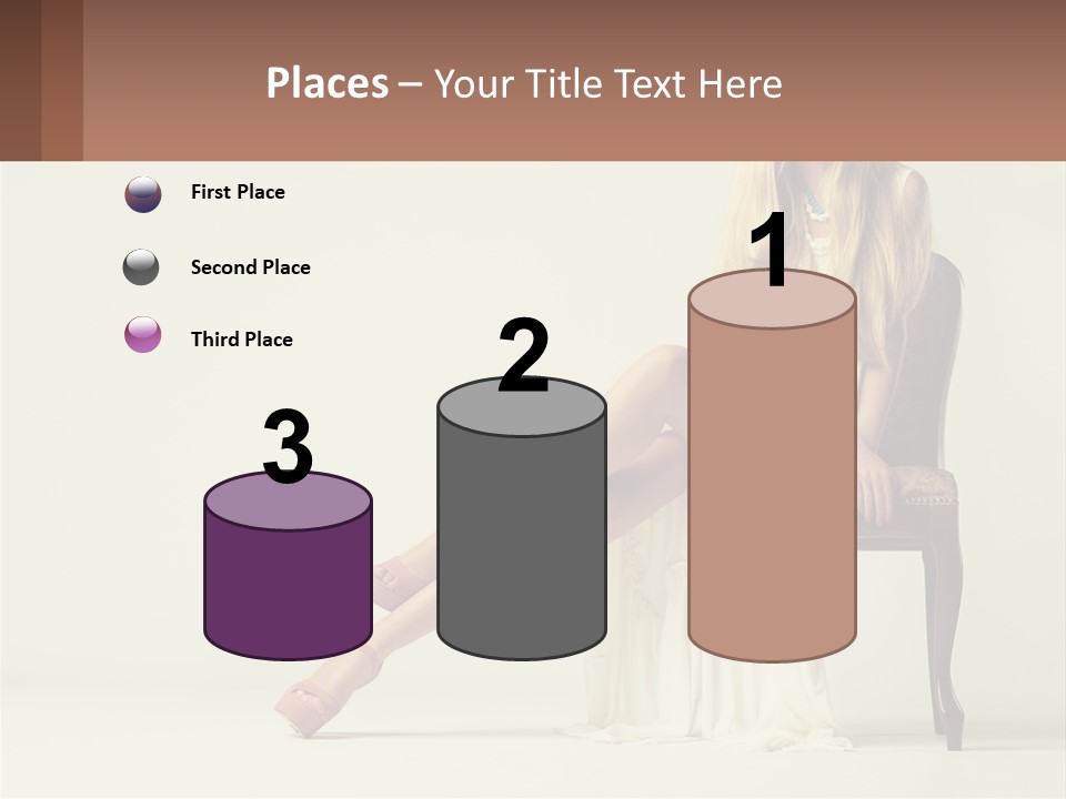 A Woman Sitting On A Chair With Her Legs Crossed PowerPoint Template