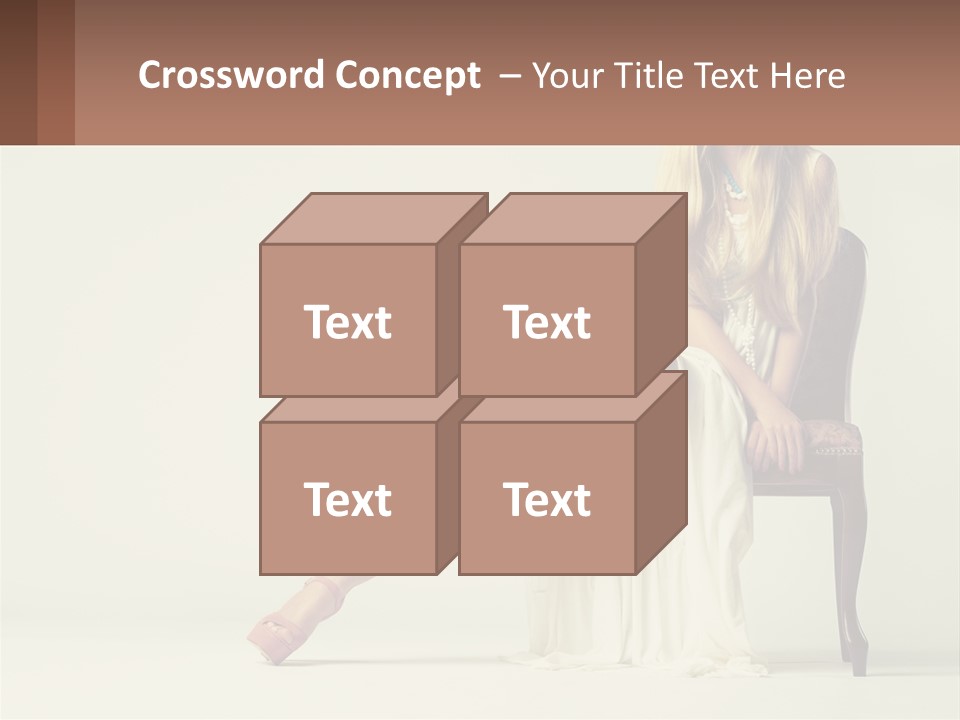 A Woman Sitting On A Chair With Her Legs Crossed PowerPoint Template