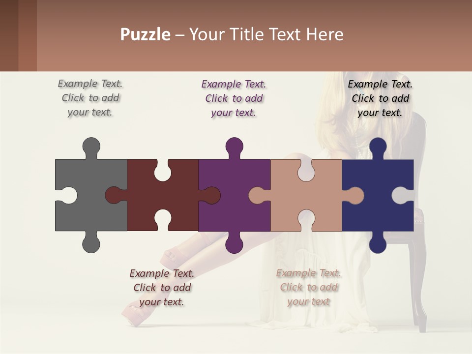 A Woman Sitting On A Chair With Her Legs Crossed PowerPoint Template