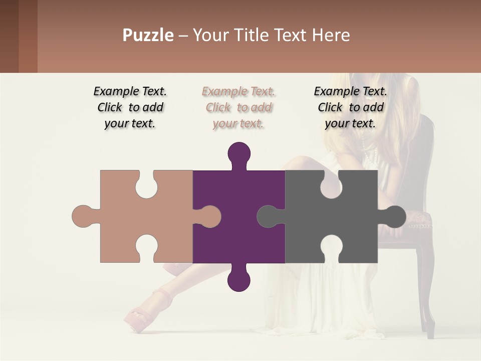 A Woman Sitting On A Chair With Her Legs Crossed PowerPoint Template