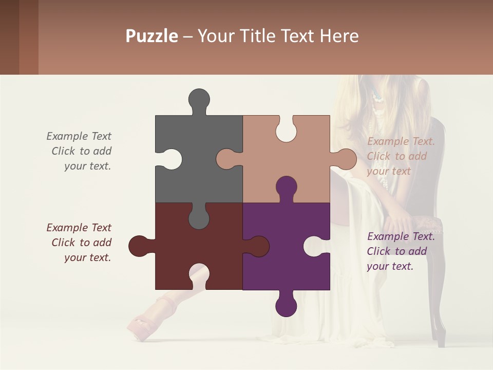 A Woman Sitting On A Chair With Her Legs Crossed PowerPoint Template