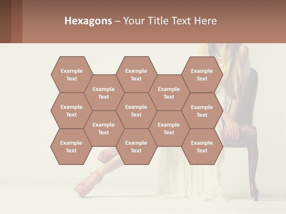 A Woman Sitting On A Chair With Her Legs Crossed PowerPoint Template