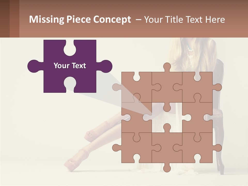 A Woman Sitting On A Chair With Her Legs Crossed PowerPoint Template