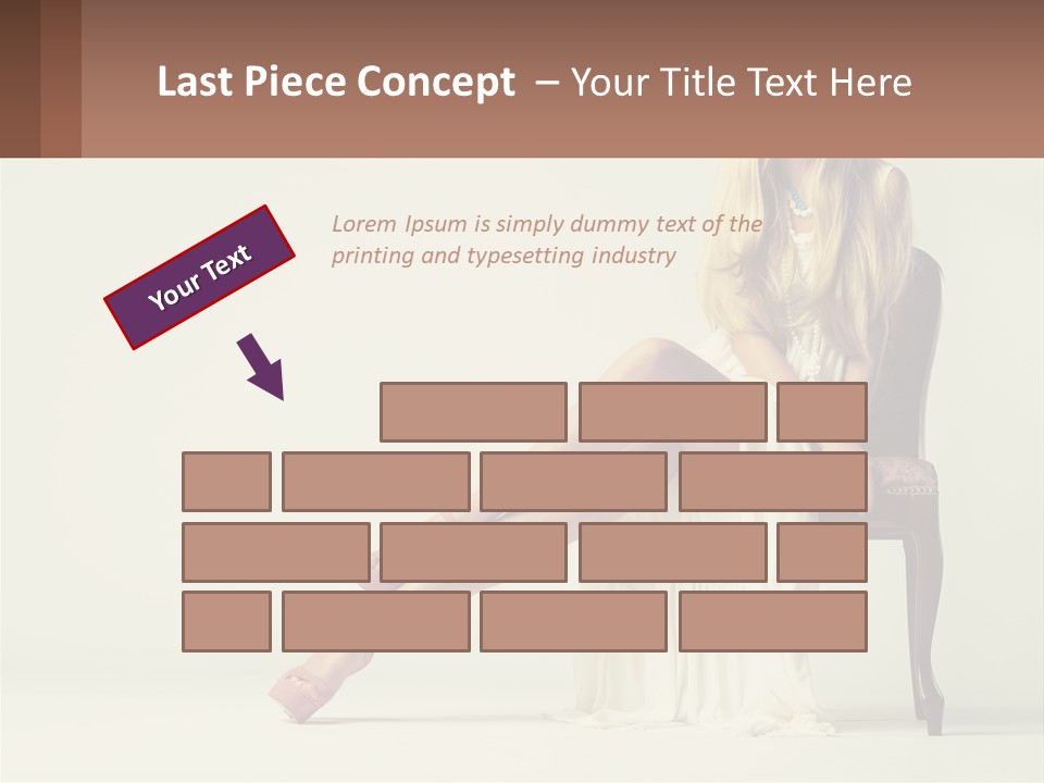 A Woman Sitting On A Chair With Her Legs Crossed PowerPoint Template