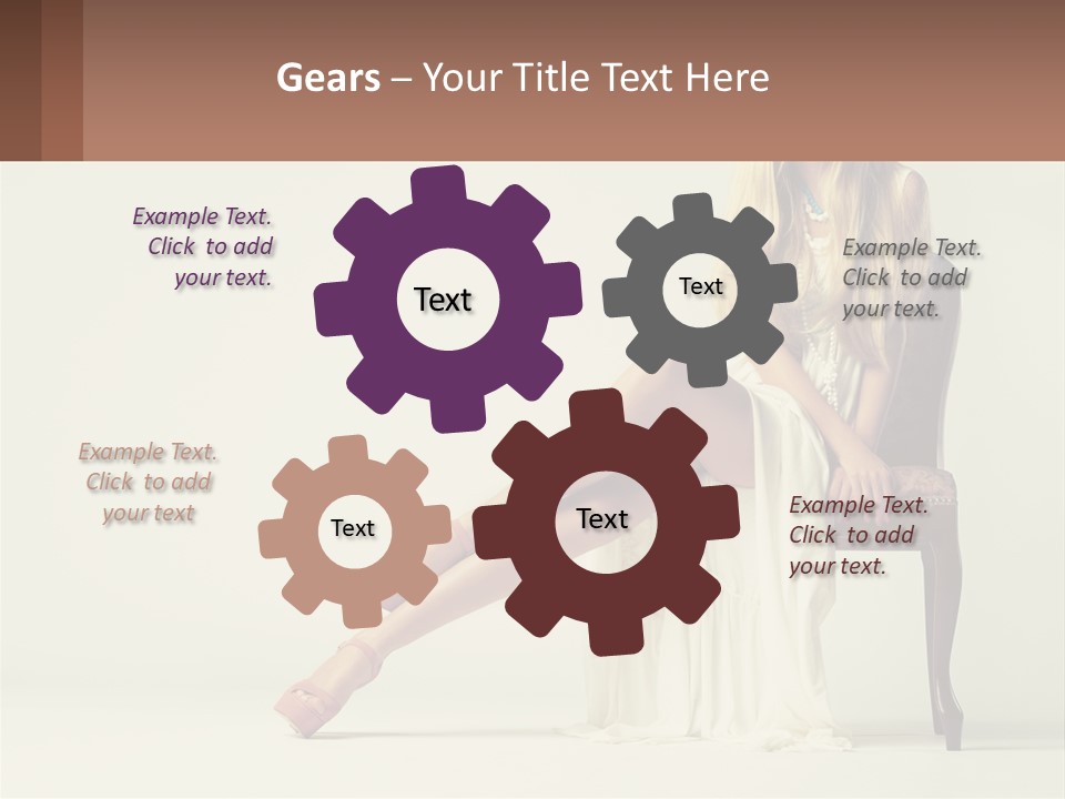 A Woman Sitting On A Chair With Her Legs Crossed PowerPoint Template